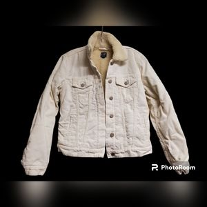 Gap cream colored corduroy jacket size small